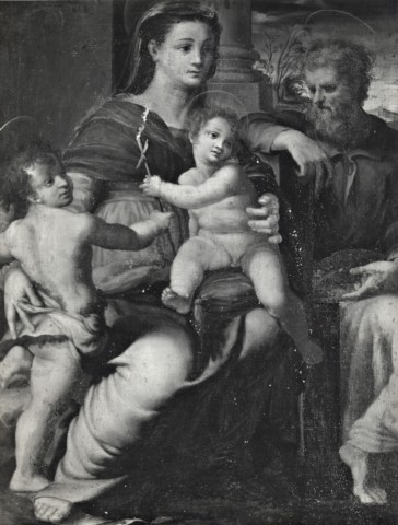 Istituto Centrale per il Catalogo e la Documentazione: Fototeca Nazionale — Anonimo romano - sec. XVI - Sacra Famiglia con san Giovannino — insieme